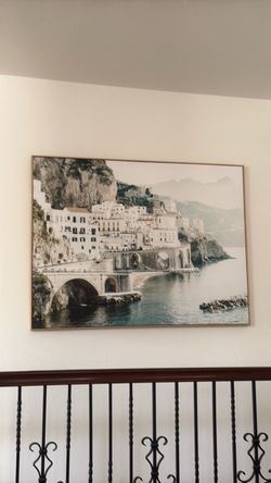 Huge Custom Amalfi Coast Framed Picture