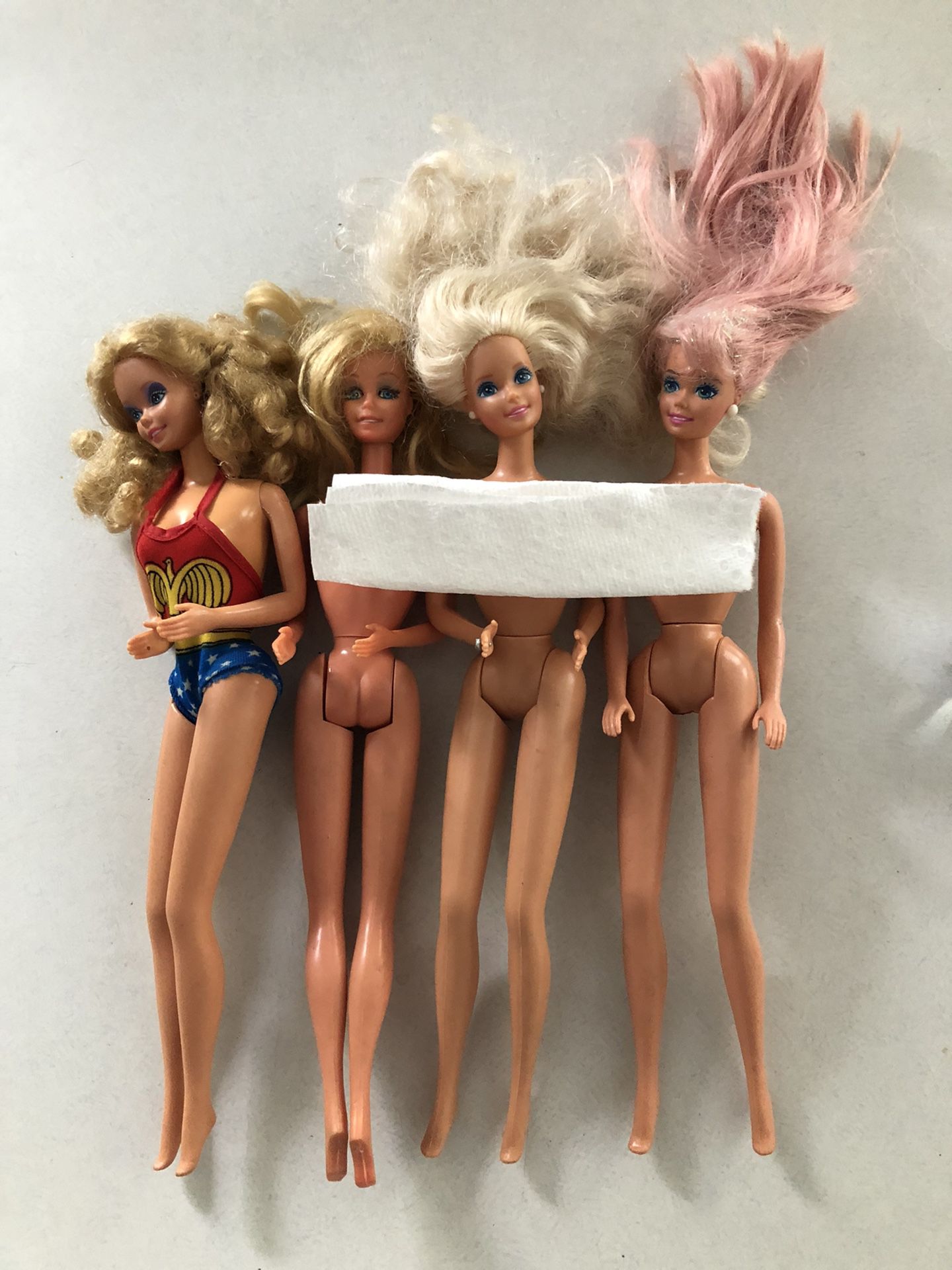 Lot of 4 Vintage 1966 Mattel Barbie Dolls