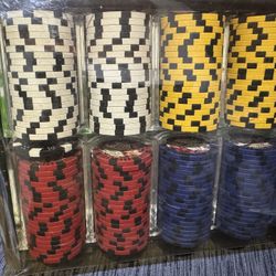 Poker Chips Acrylic Trays Including. Brand New. Never Used. 