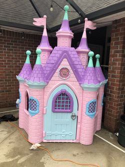 Pink/purple Castle App: 6ft Deep 6.5ft Wide 9 Ft Tall