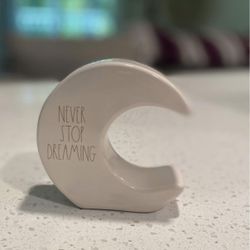 Ceramic Half Crescent Moon Decor