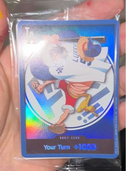 One Piece DON!! Card Luffy LA Dodgers Holo Promo