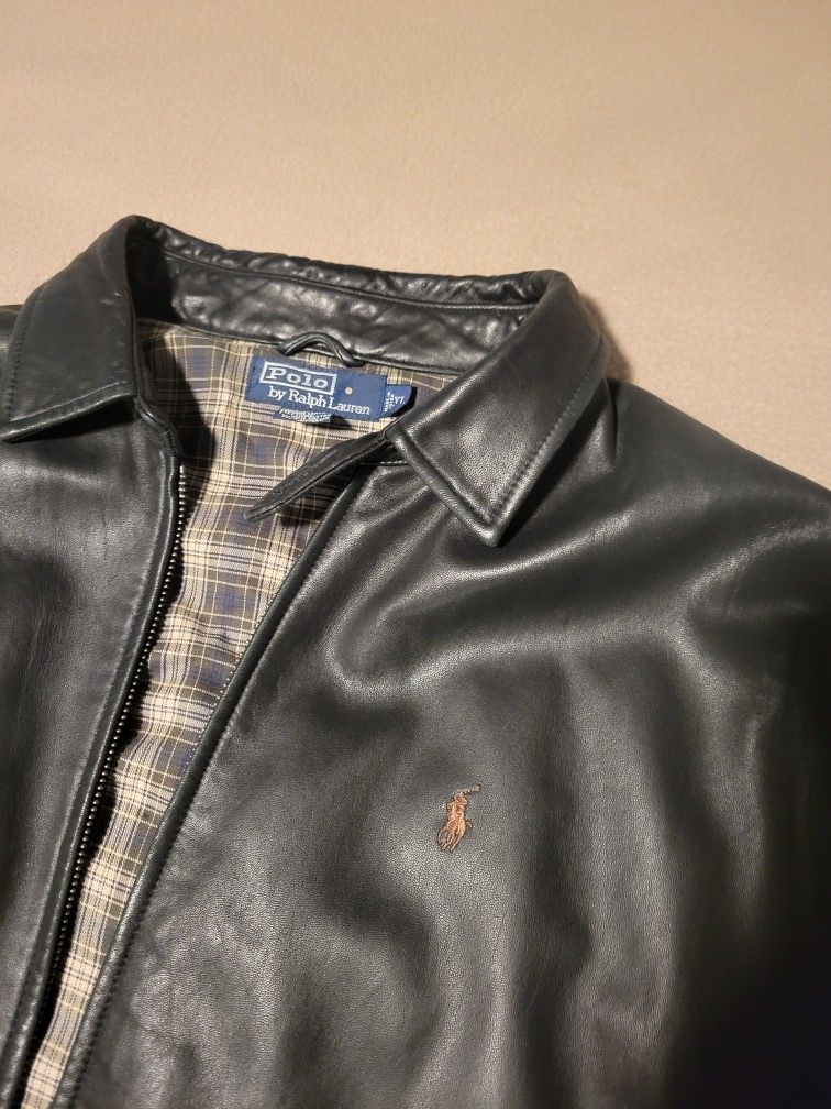 Polo Ralph Lauren Black Leather Jacket XL
