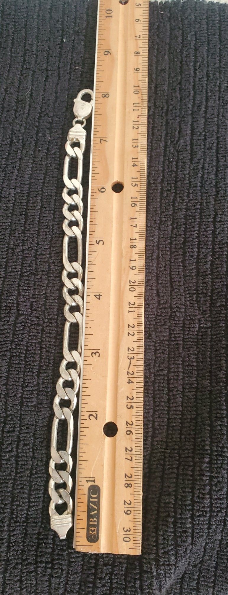 STERLING SILVER MEN'S LINK BRACELET