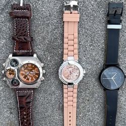 3-Watch Bundle — Ted Baker, Oulm & Strada — Like New