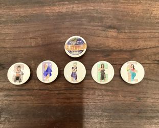 Spice  Girls First Edition 1997 Girl Power Galoob Pins Buttons Vintage 