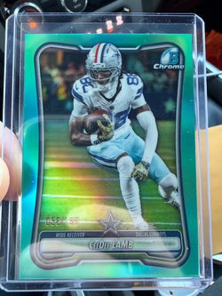 CeeDee Lamb Bowman Chrome Green Refractor 058/199