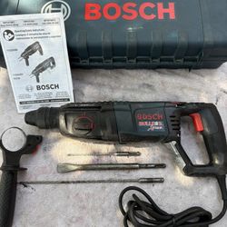 BOSCH RH226 Xtreme 1” SDS-Plus Rotary Hammer Drill Kit-Clean-8 Amp, Handle/Depth, Bits, Hard Case