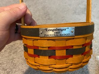 Longaberger 1997 Inaugural Basket w/ Original Liner & Protector Vintage USA