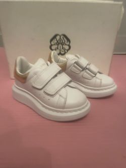 White &Gold Alexander McQueen sneakers