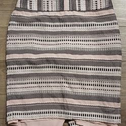 LOFT Striped Textured Jacquard Pencil Skirt Size 8