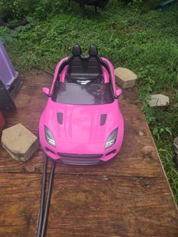 Pink jaguar toy car