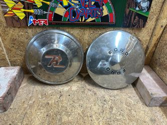 Vintage Automobilia Hub Caps Ford and Rambler