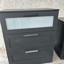 Small 3 Drawer Black Dresser- ONLY $59.99- READ Description 