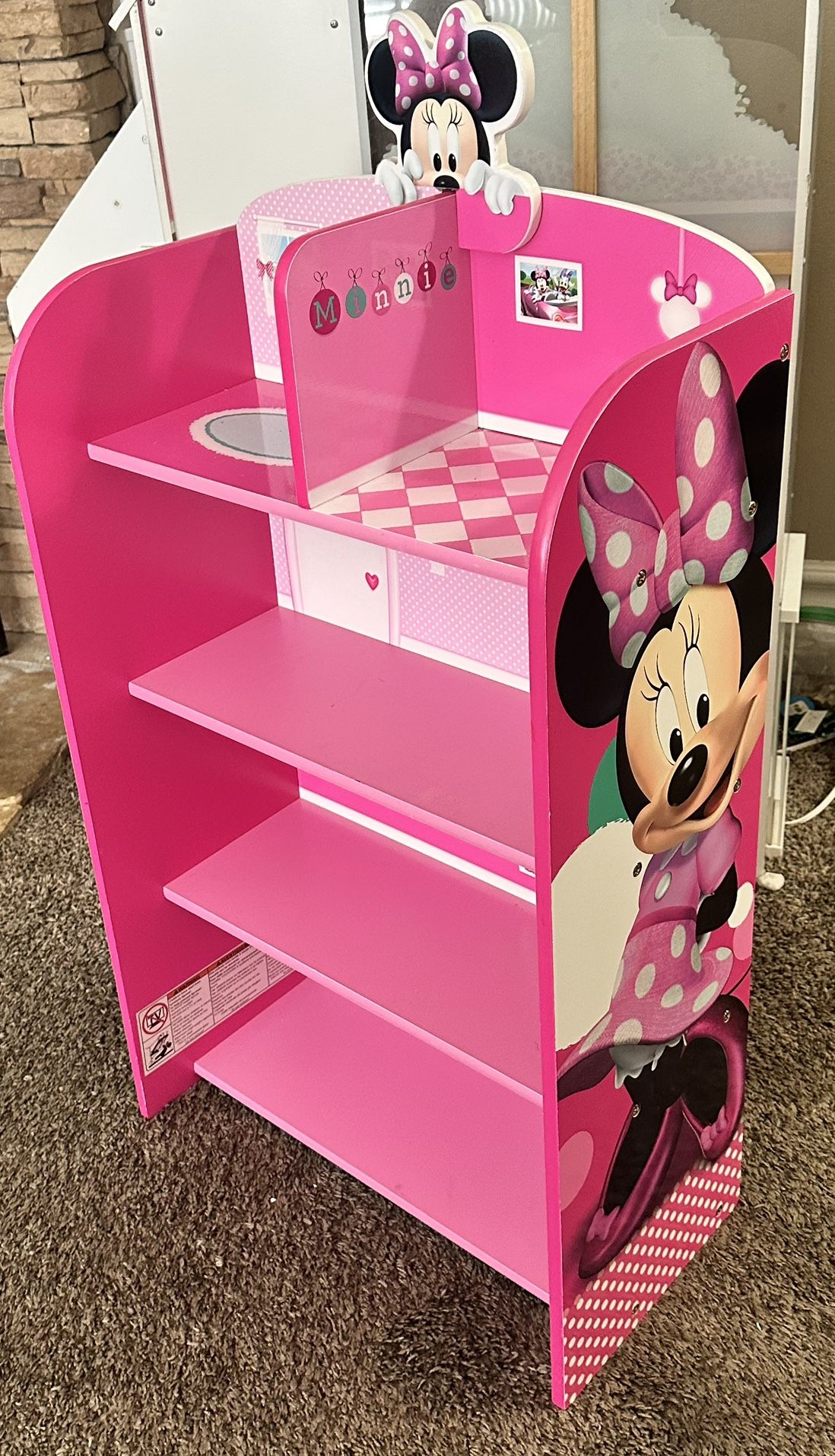 Minnie Mouse Wooden Bookcase