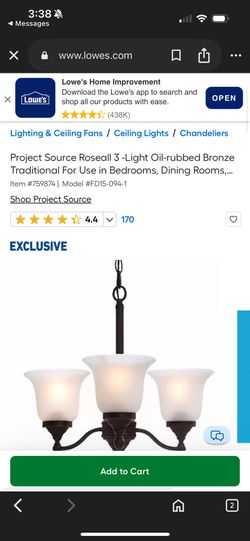 Project Source 3 Light Chandelier 
