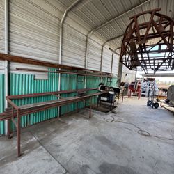 Dake SE 712 band Saw W/ 20’ Table Sand Blaster 