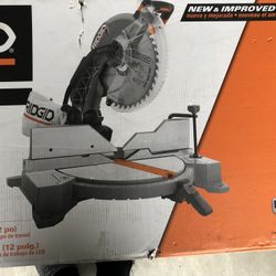 RIDGID 15 Amp Corded 12 in. Dual Bevel Miter Saw with LED Cutline Indicator