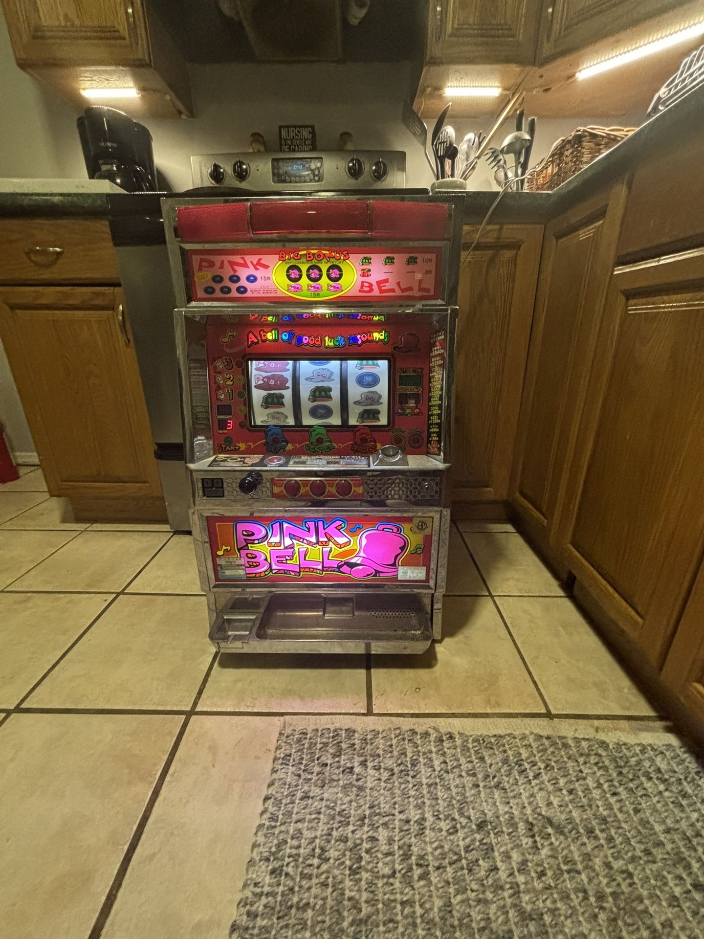 Pink Bell Slot Machine- Gambling Arcade Man cave