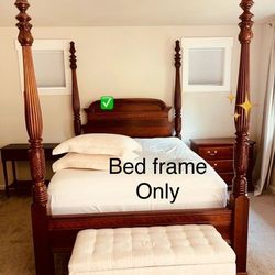 Cherry Four Poster Queen Bed Frame 