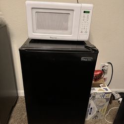 Microwave And Mini Refrigerator