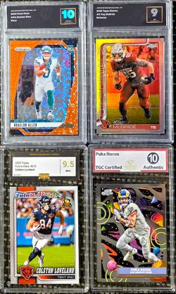 Graded NFL Football Card Lot of 4