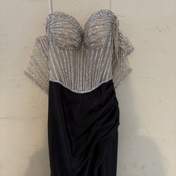 Black and silver dress