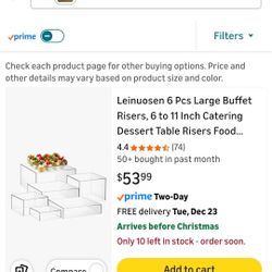 Buffet Risers 6pcs Set Clear