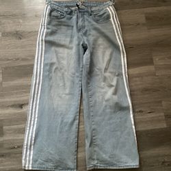 Adidas striped jeans 