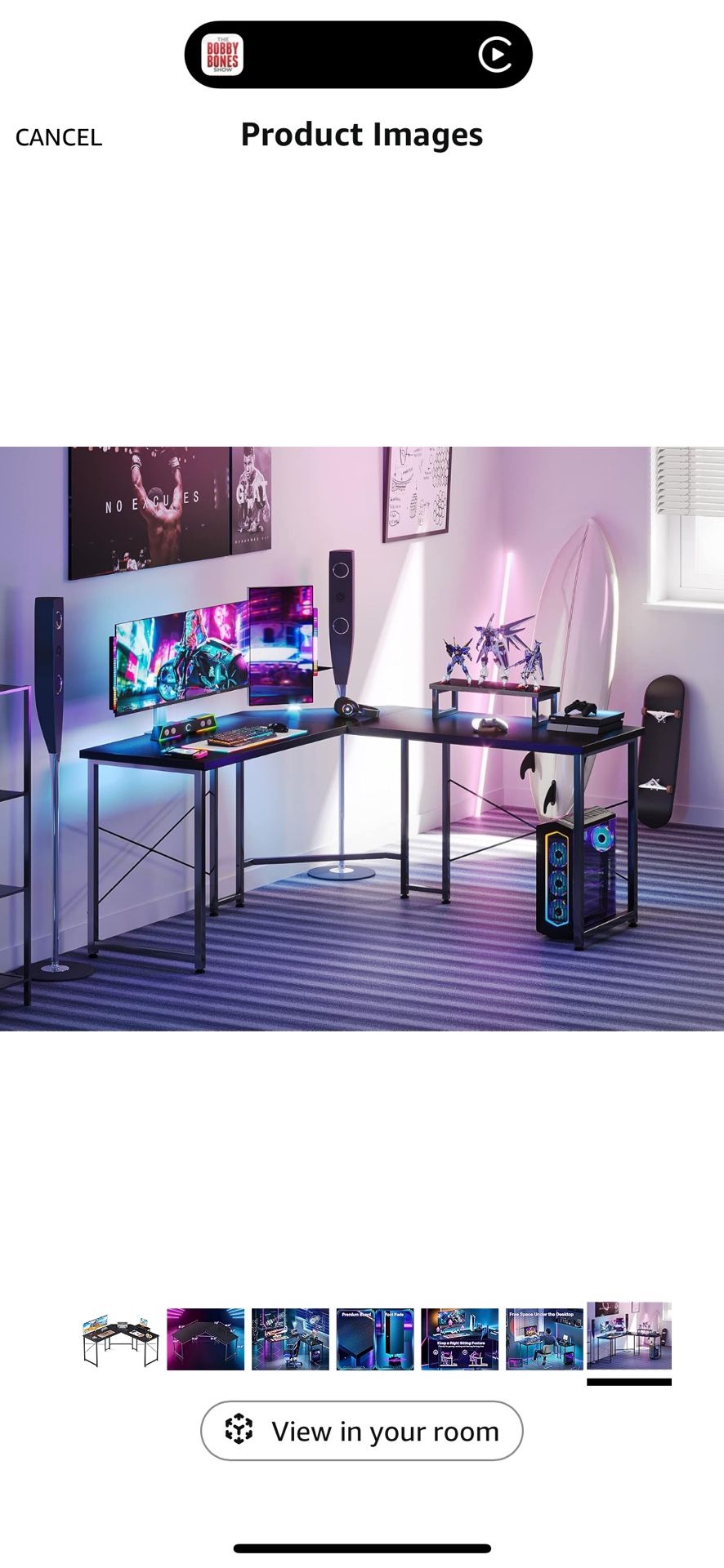 L Shaped Gamjng Computer Desk