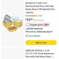 Aluminum Disposable Containers With Lids