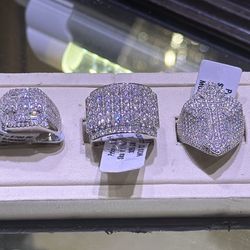 New stock 🔥 silver moissanite 6+ CT  RINGS