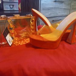 Matching heels and purse Woman's size 9