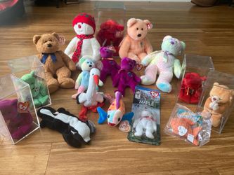 Beanie Babies [GOOD CONDITION] (5 large, 10 small, and 2 McDonalds exclusive)
