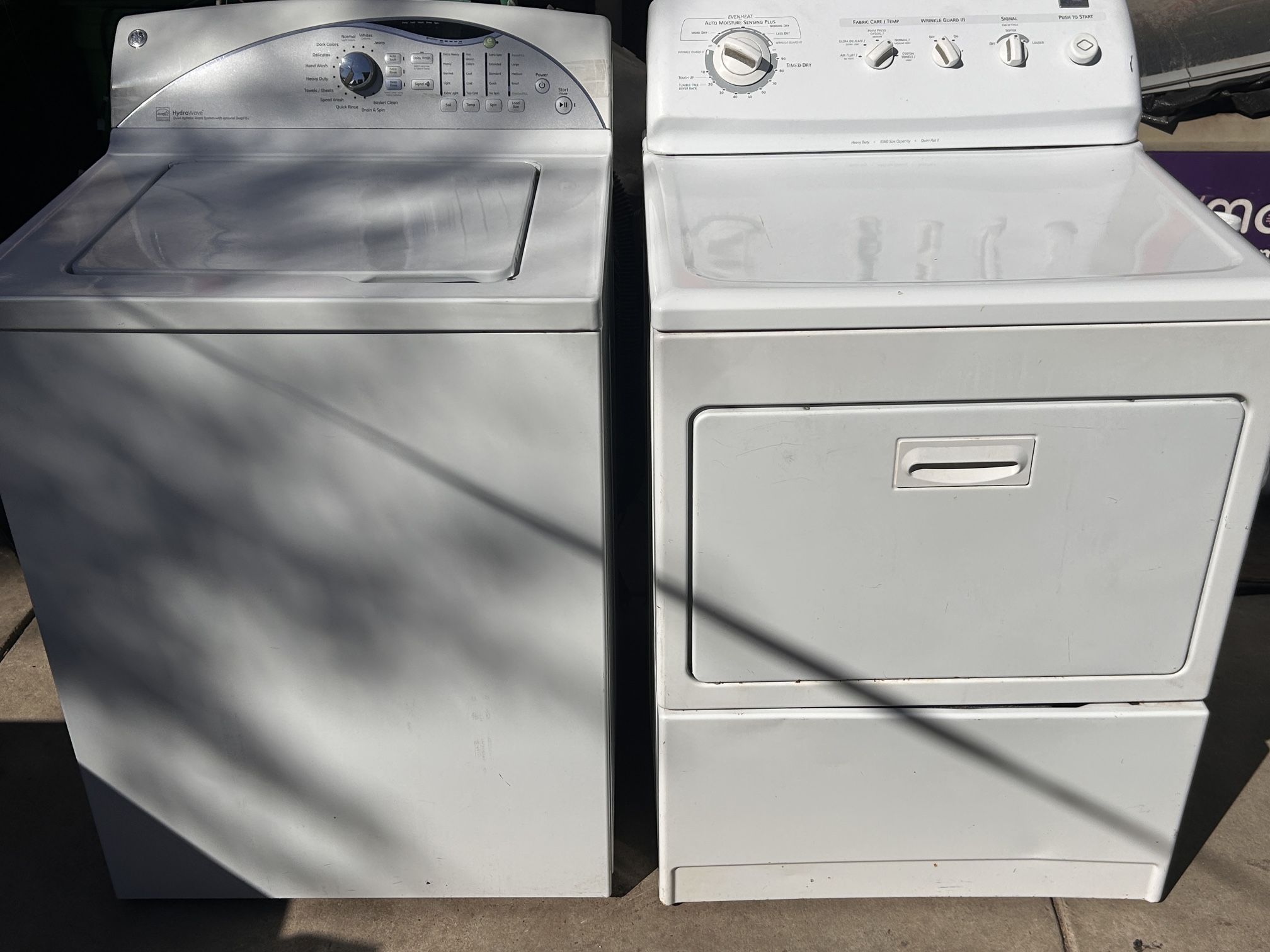 GE Washer And Gas Kenmore Dryer 