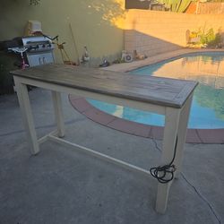 High Top Rustic Bench Table