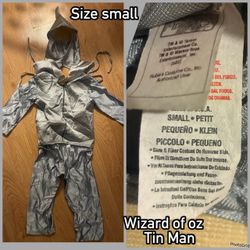 Tin man from Wizard of Oz costume kid size small 4–5 $15