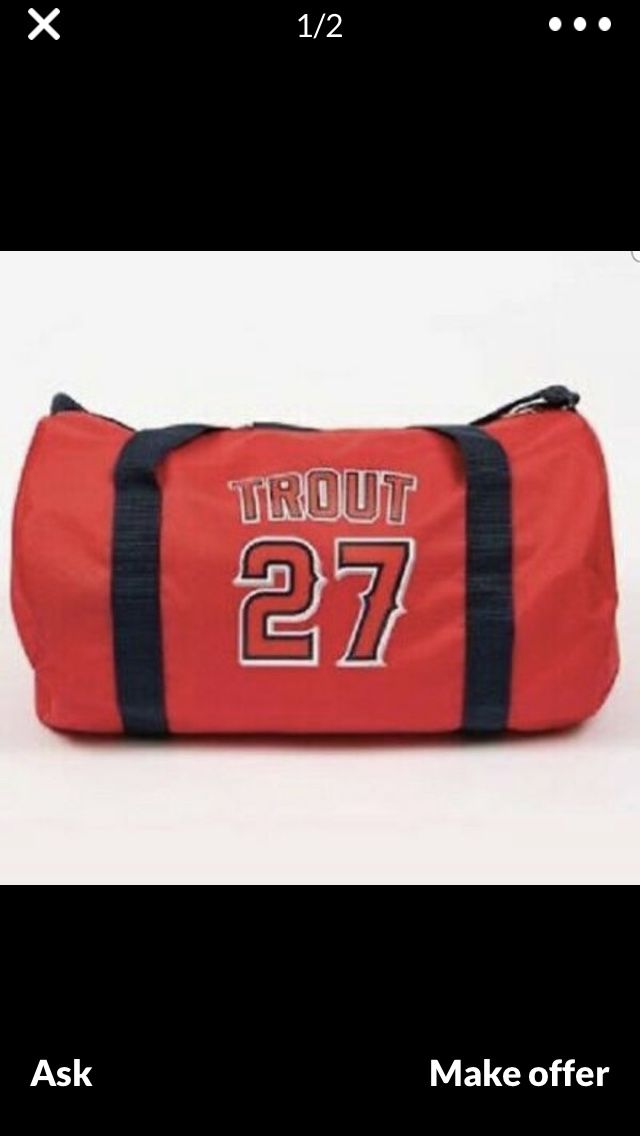 Trout small duffle bag from game 8/27/19