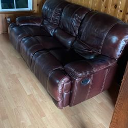 Authentic leather couch 