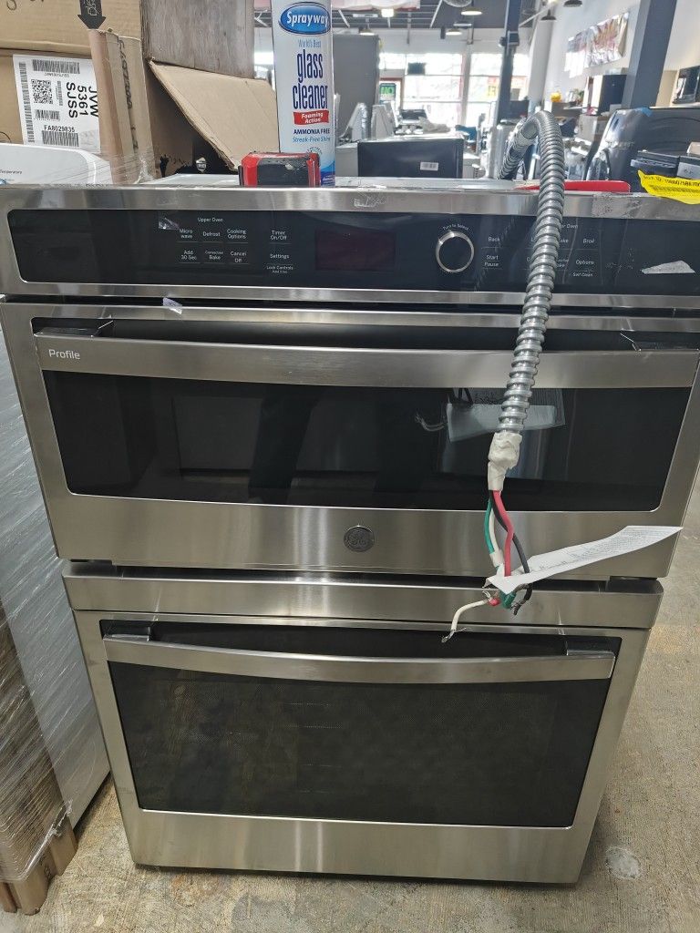 GE profile 30inch wall oven combo