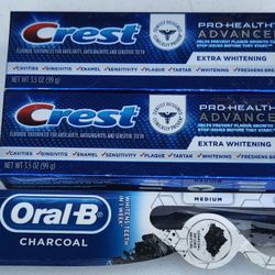 (2) Crest Pro-Health Advanced Toothpastes, 3.5 oz each & Oral-B Toothbrush, Medium