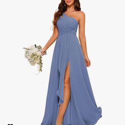 Amazon-Long chiffon bridesmaid dress-custom made
