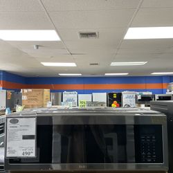 BLACK STAINLESS STEEL SAMSUNG MICROWAVE 