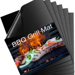 Grill Mat, Set of 6 BBQ Grill Mat Nonstick Reusable Barbecue Baking Mat Teflon Cooking Mats for Electric Grill Gas Charcoal BBQ, Easy to Clean Barbecu