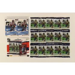 2020 Panini Donruss Football Hanger Box + Blister + Retail Gravity Pack Lot - 2 Hanger Boxes + 4-Pack Blister + 15 Gravity Packs - Hurts RC ? NFL Card