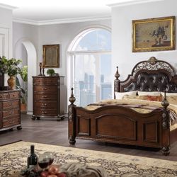 4th Of July Sale 🇺🇸🇺🇸🇺🇸 5-piece Queen Solid Wood Bedroom Set