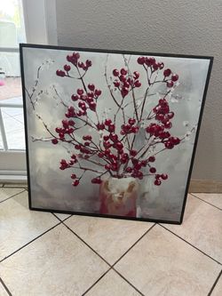 Framed Floral Berry Wall Art