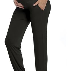 Black Maternity Joggers Medium 