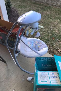 New born baby fisher price 2 swing motion side to side or head to head