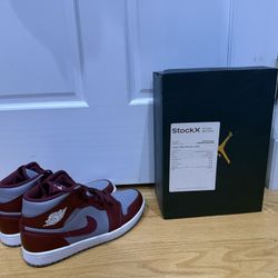 Nike Air Jordan 1 Mid CherryWood Sneakers. Size 8 US Mens.